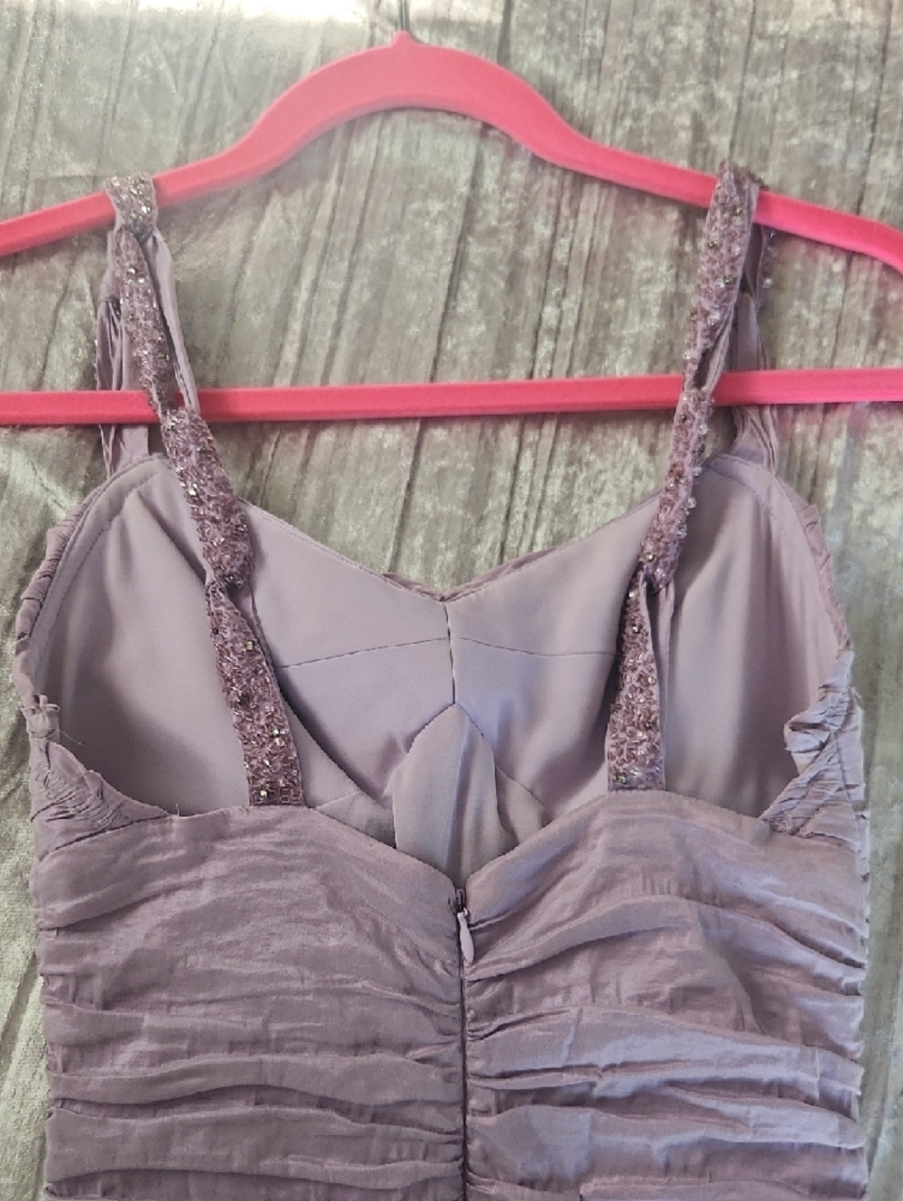 BCBGMaxAzria Lilac Ruched Mini Dress - Picture 6 of 11